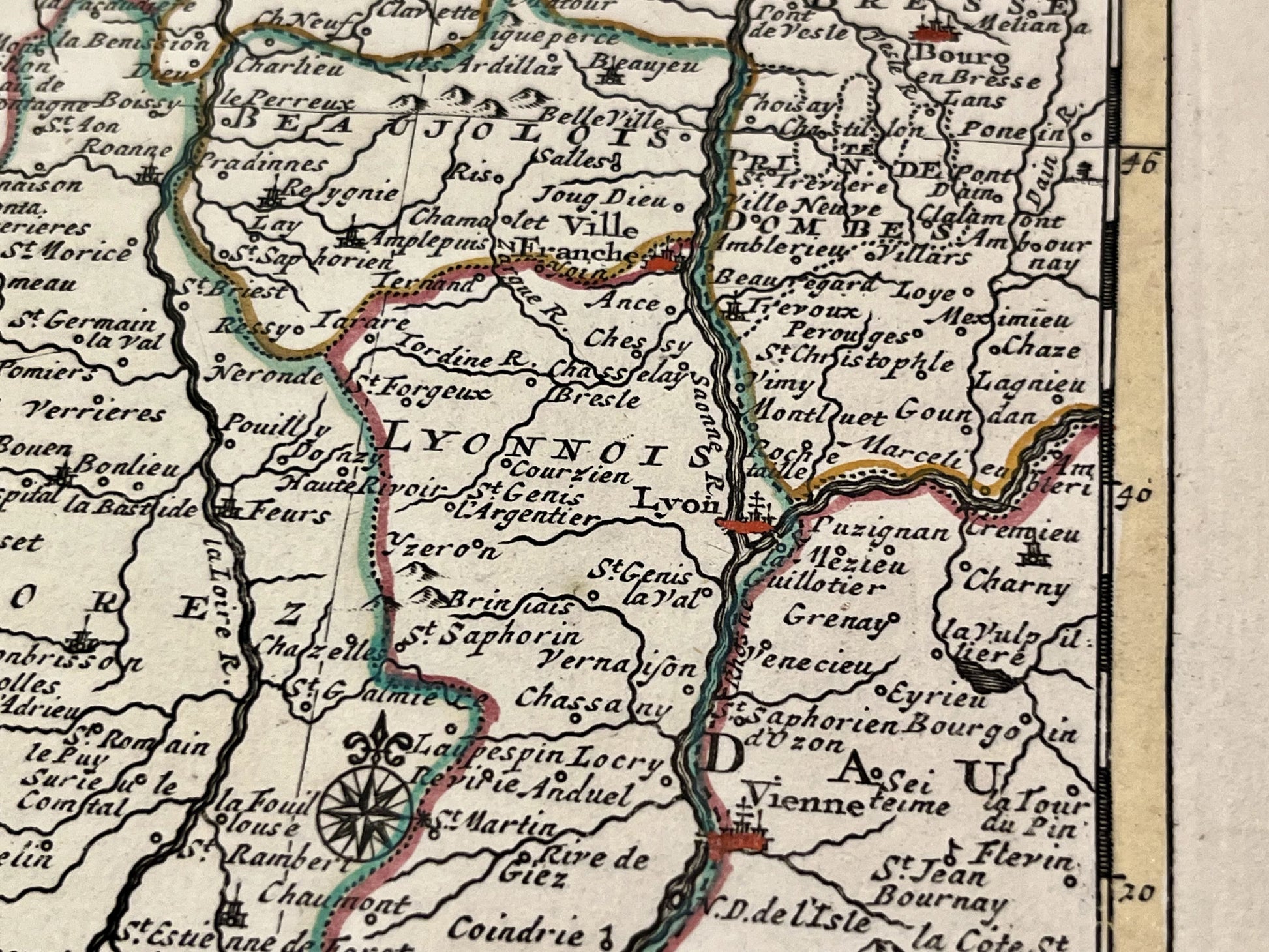 carte geographique ancienne Lyonnois