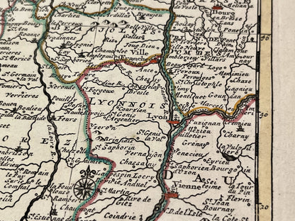 carte geographique ancienne Lyonnois