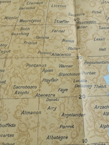 carte lune ancienne vintage