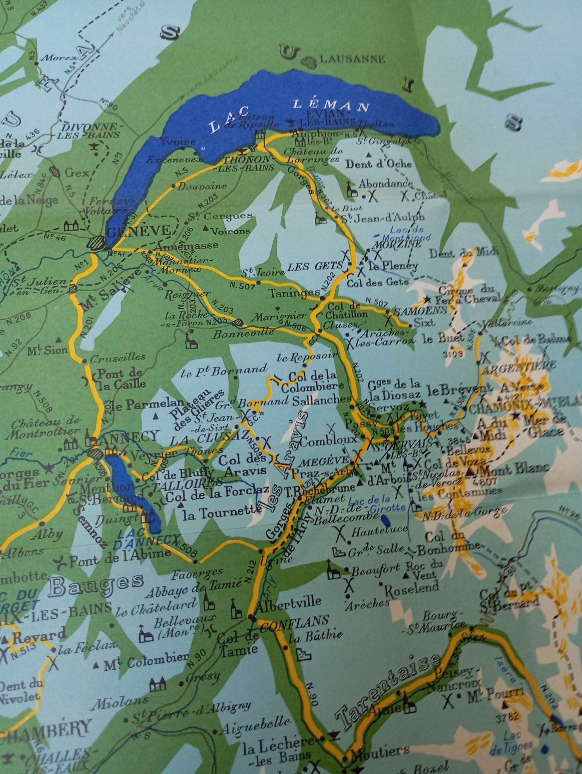 carte touristique alpes