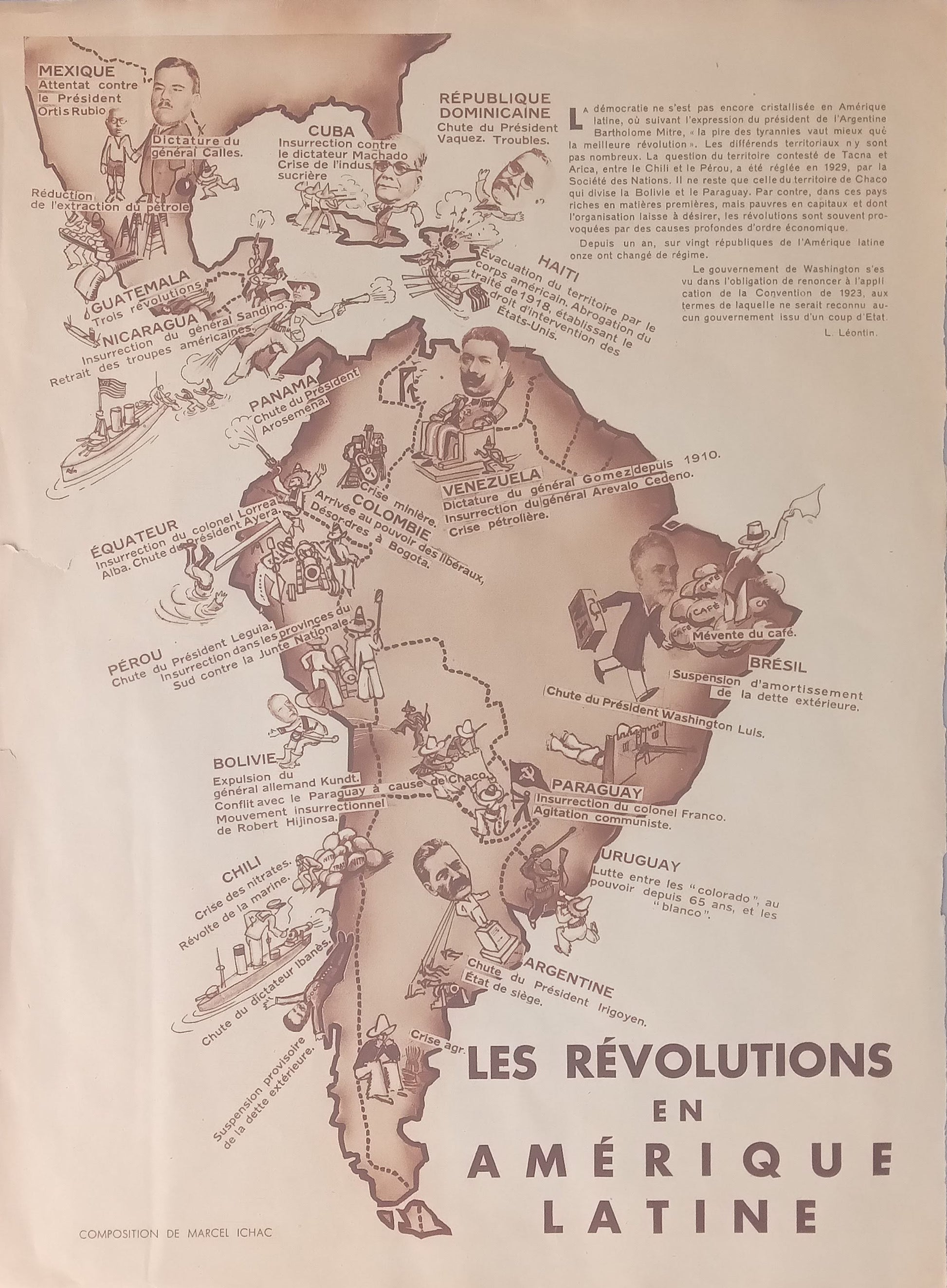 carte vintage Amérique latine et du sud