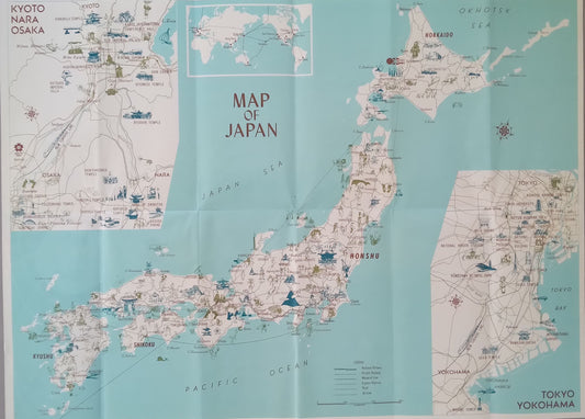 carte vintage ancienne japon