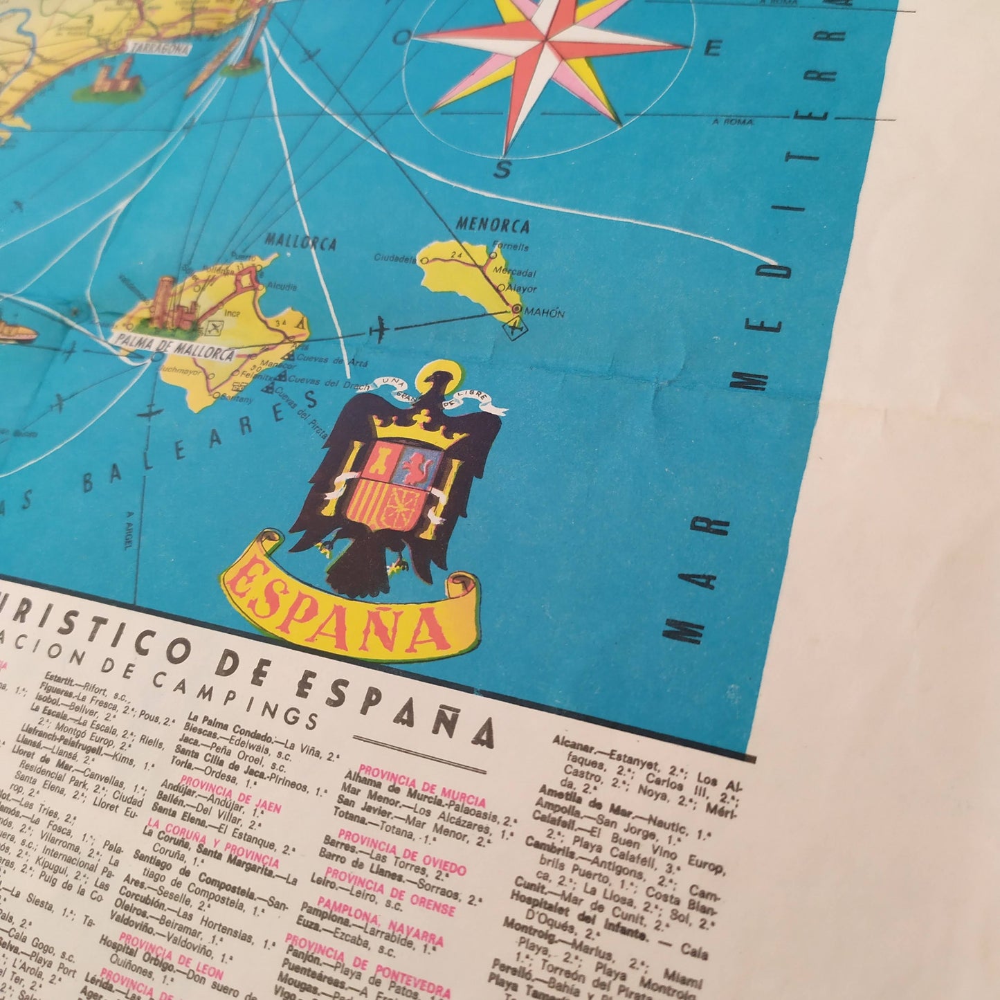 carte vintage espagne portugal