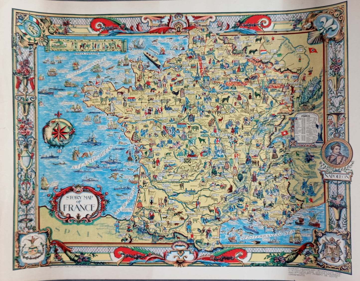 carte vintage histoire france