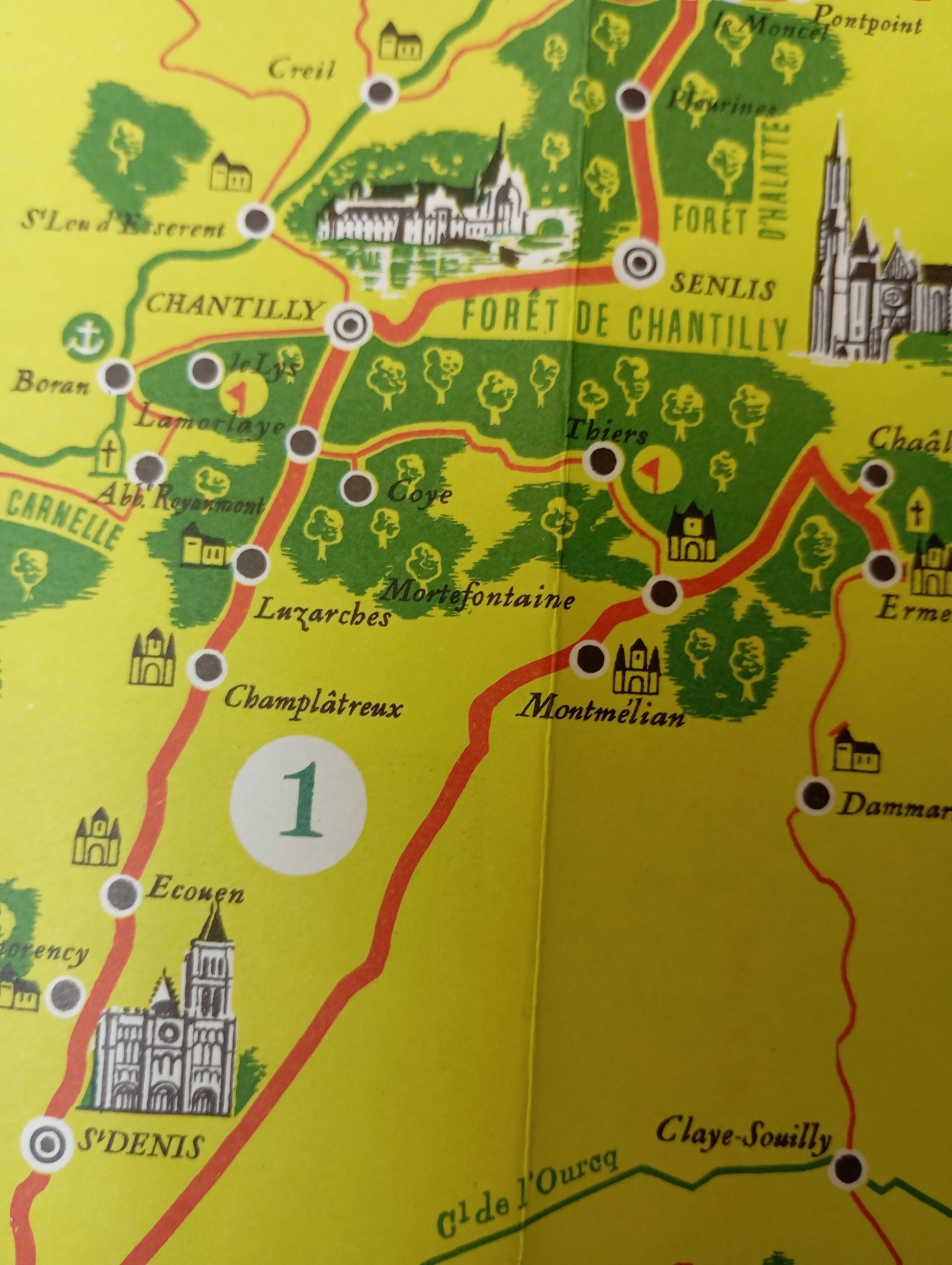 carte vintage ile de france