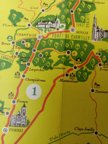 carte vintage ile de france