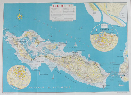 carte vintage ile de ré