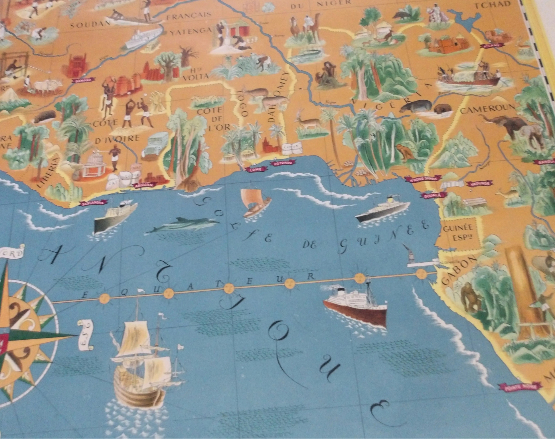 carte vintage afrique lucien boucher 