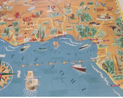 carte vintage afrique lucien boucher 