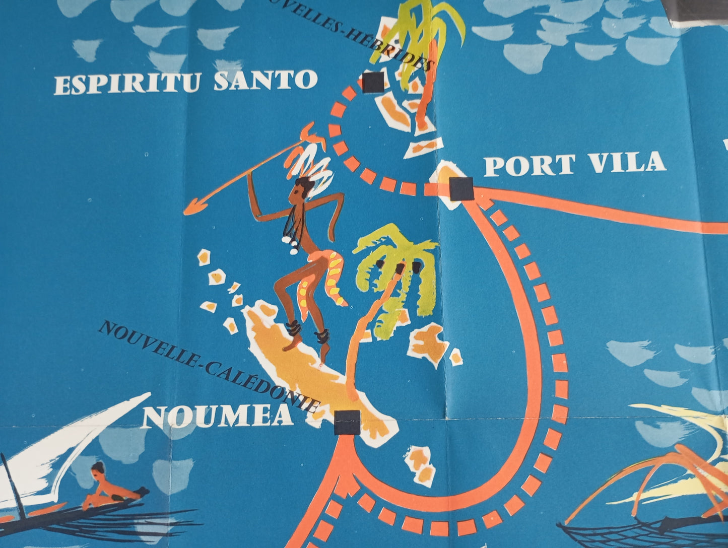 carte vintage messagerie maritime 