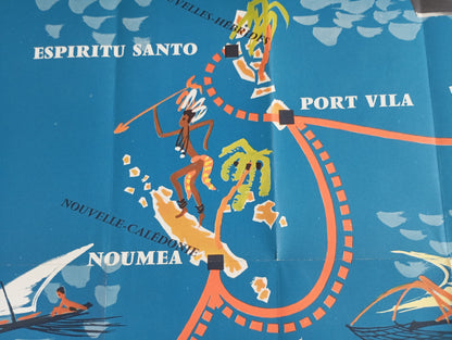 carte vintage messagerie maritime 