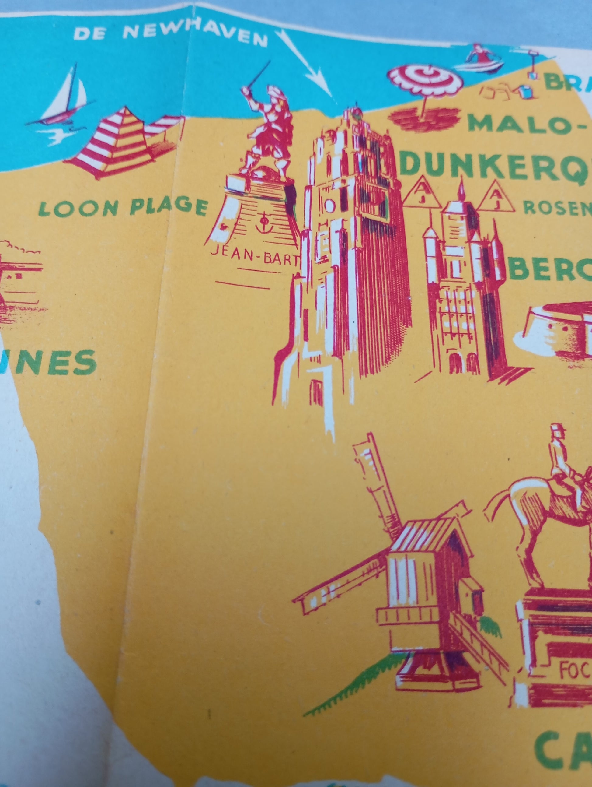 carte vintage nord pas de calais 