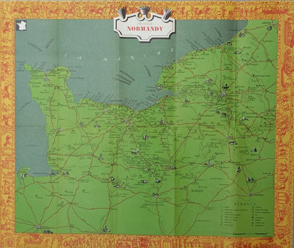 carte vintage normandie 