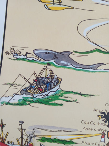 carte vintage saint pierre et miquelon