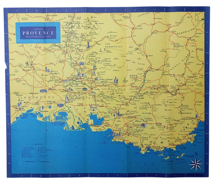 carte vintage touristique provence 