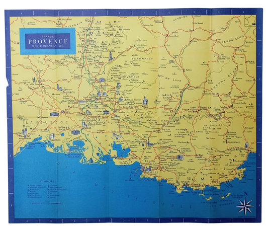 carte vintage touristique provence 