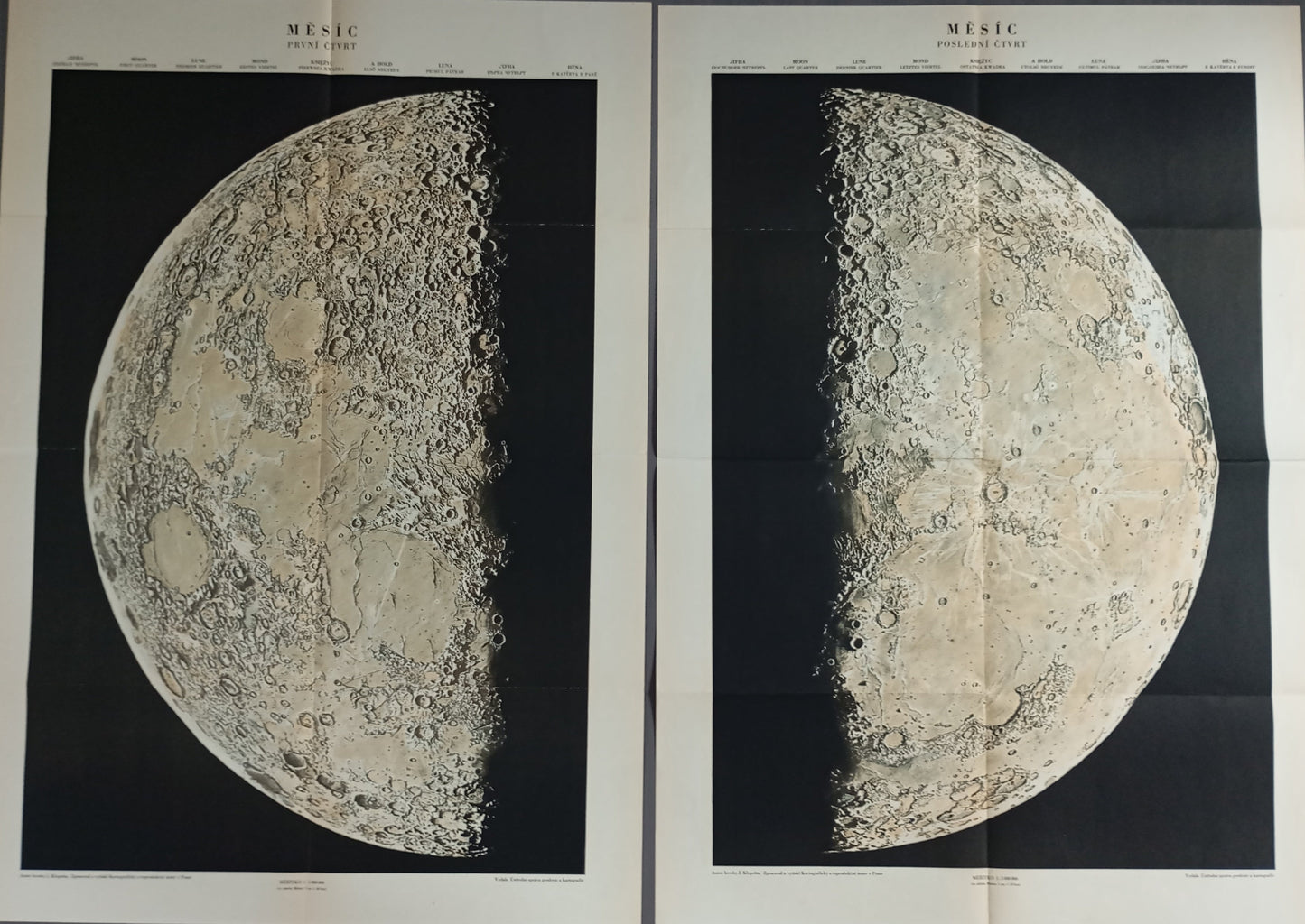 double affiche vintage lune 