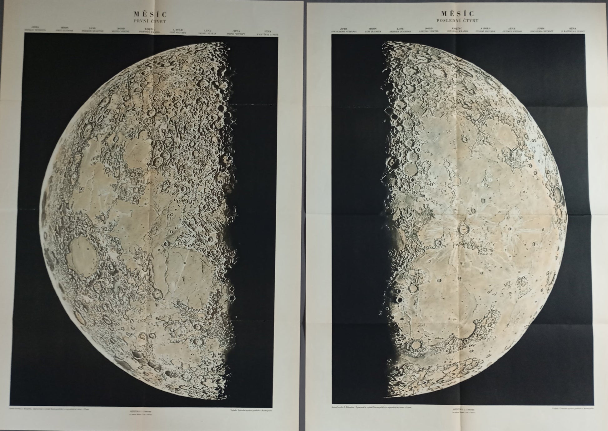 double affiche vintage lune 