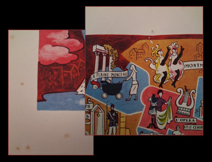 carte ancienne de paris par Lucien Boucher Pictorial map Lucien Boucher Paris 