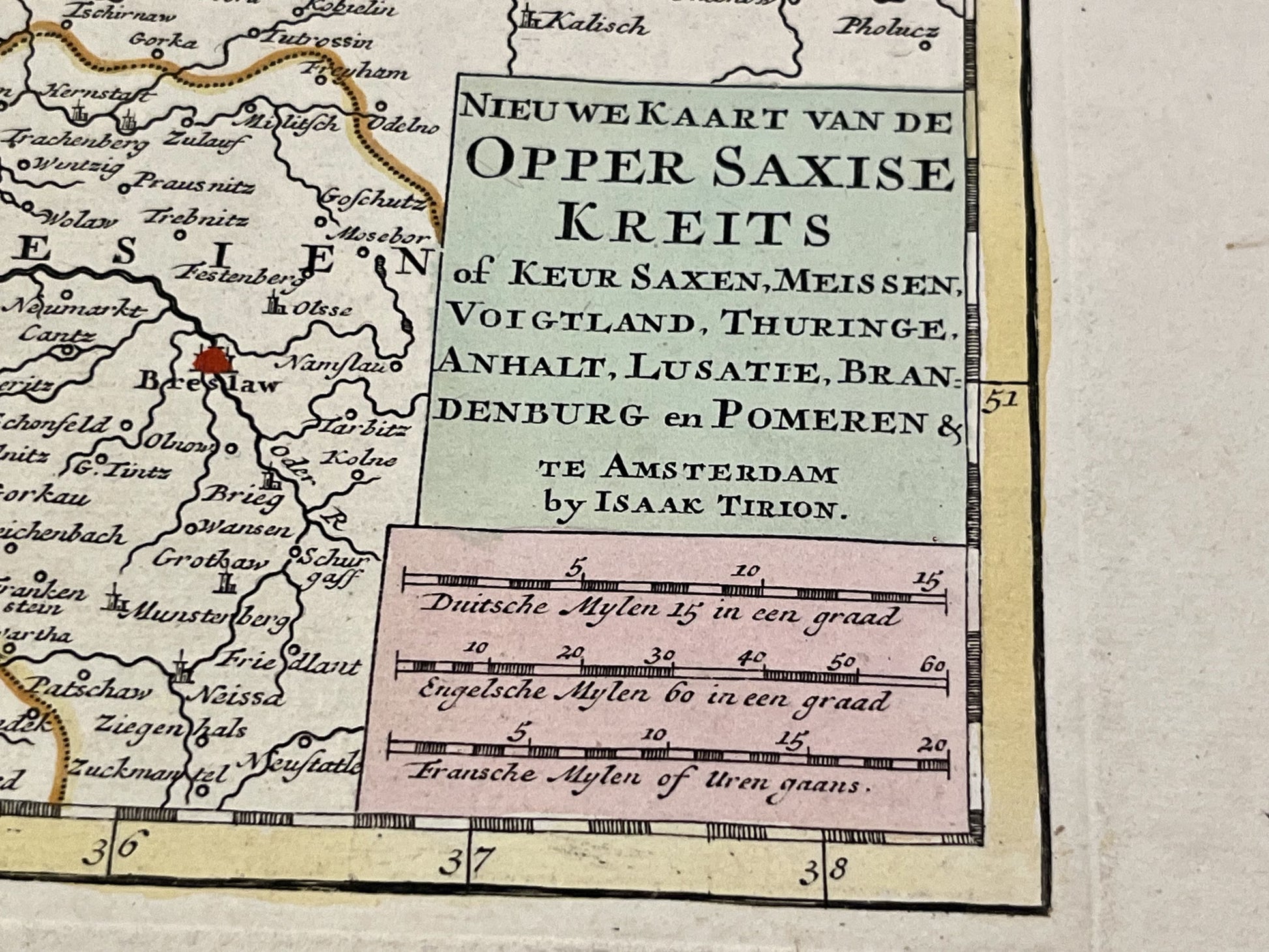 nieuwekaart van de opper saxise kreits