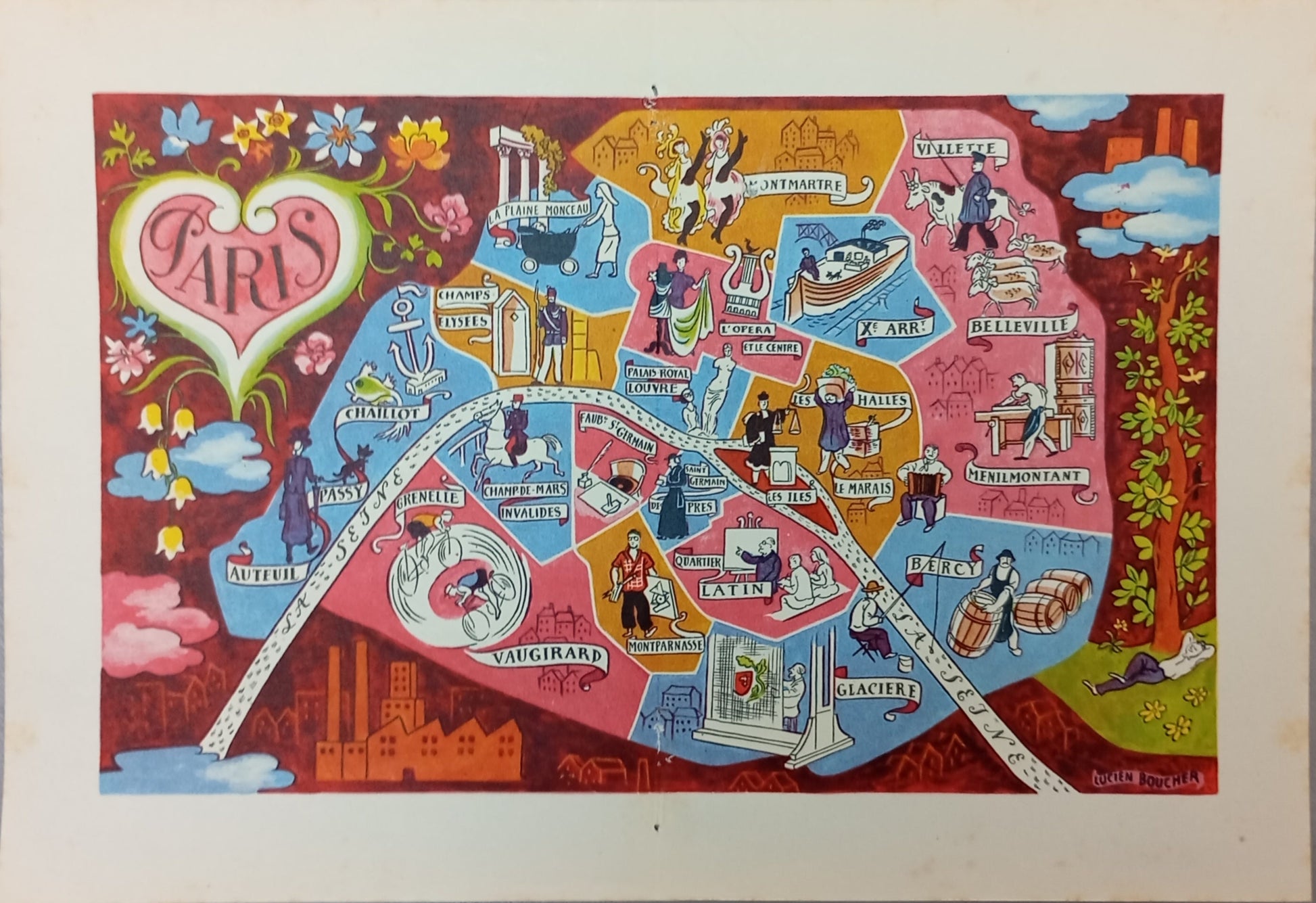 petit plan Paris Lucien Boucher