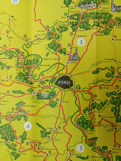 plan ancien vintage ile de france