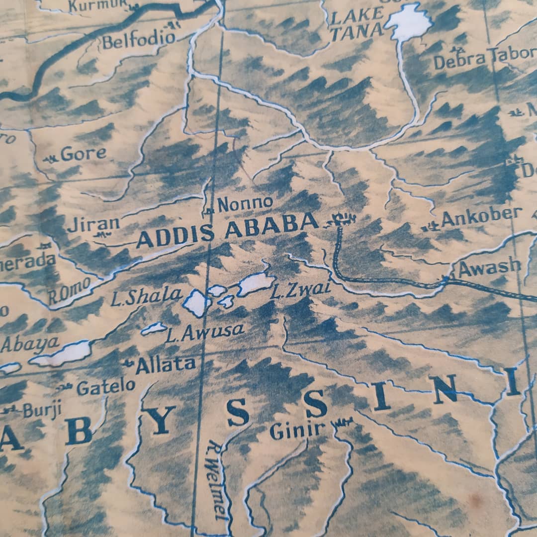 Gros plan de la partie nord de la carte, incluant la Méditerranée, l'Égypte, la Libye et la péninsule arabique.