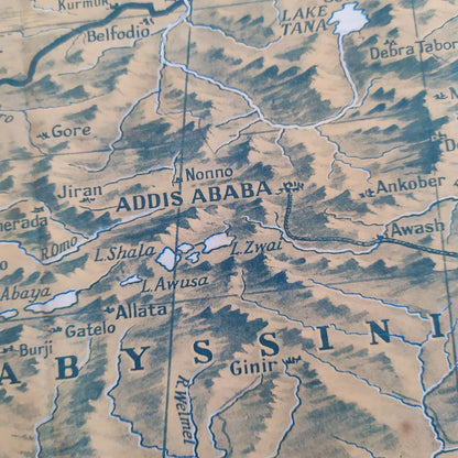 Gros plan de la partie nord de la carte, incluant la Méditerranée, l'Égypte, la Libye et la péninsule arabique.