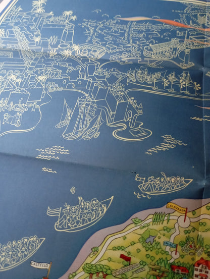 plan carte vintage rhodes