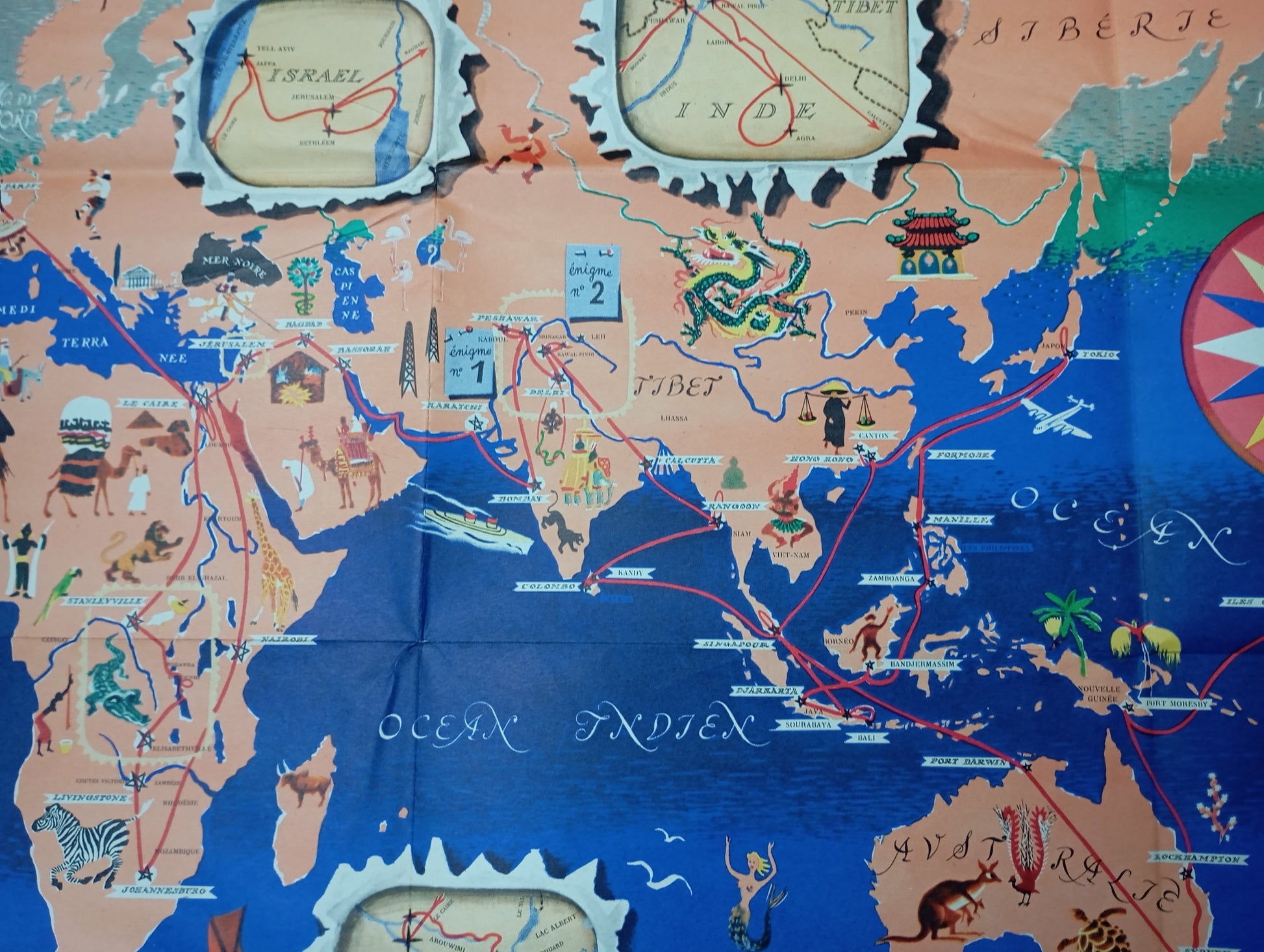 carte picturale monde  old map pictorial map carte scolaire 