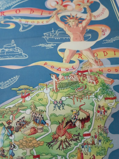 plan vintage ile de rhodes